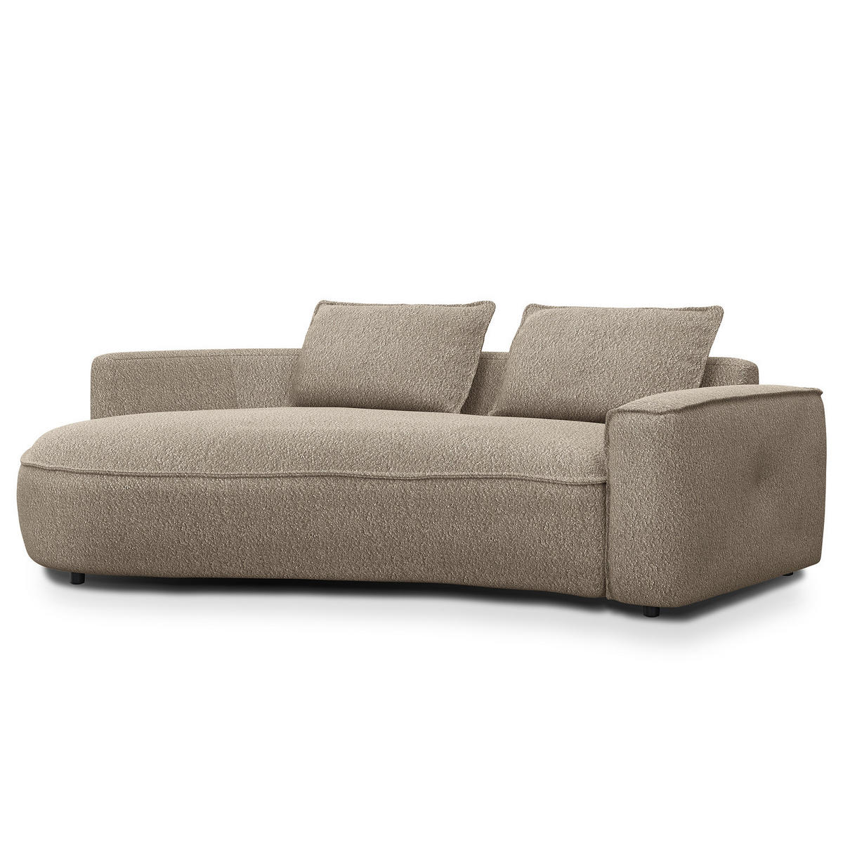 2,5-SITZER SOFA - Beige, Textil (217/82/156cm) - home24