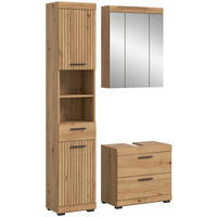 BADEZIMMER Vento 3-tlg. (B/H/T: ca. 112/191/34 cm) in Artisan Eiche /Artisan Eiche - Eiche Artisan, Holz (112/191/34cm)