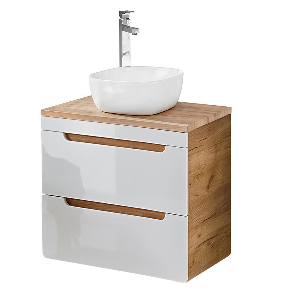 WASCHTISCH Luton-56 - Weiß, Holzwerkstoff (61/77/46cm) - Lomado
