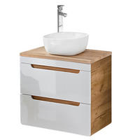 WASCHTISCH Luton-56 - Weiß, Holzwerkstoff (61/77/46cm) - Lomado
