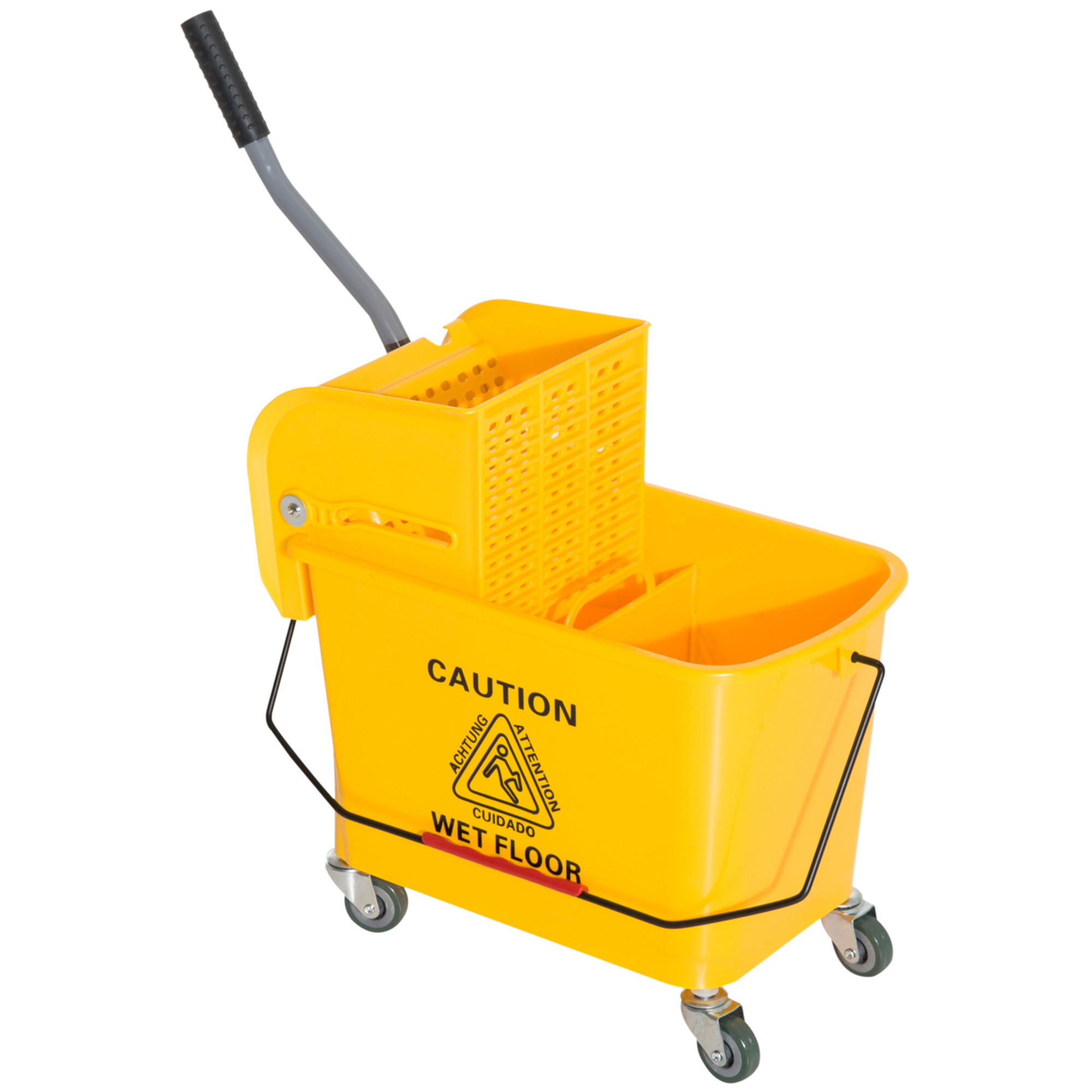 Homcom Putzwagen Gelb 27x70.5x60 cm