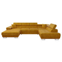ECKSOFA Asgard U 202/326 cm Gelb - Apfelbaumfarben/Gelb, Holz/Textil (326/93/202cm) - Eltap