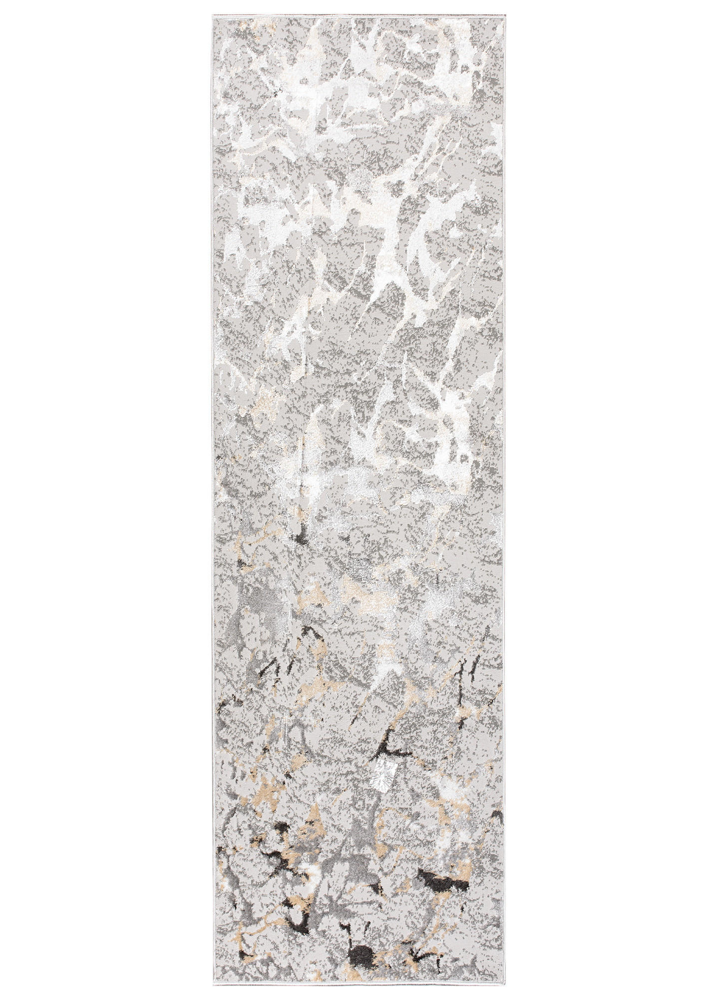 LÄUFER Crystal Hellgrau Marmor Optik 80/700 cm - Hellgrau, Textil (80/700cm) - Tapiso