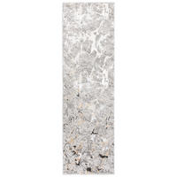 LÄUFER Crystal Hellgrau Marmor Optik 80/700 cm - Hellgrau, Textil (80/700cm) - Tapiso