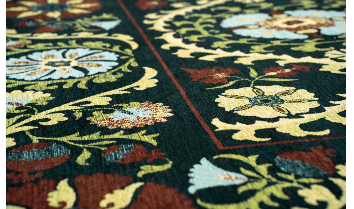 TEPPICH Flachgewebe Orient TABRY Schwarz 140 x 200 cm - Schwarz, Textil (140/200cm) - Novatrend