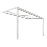 TERRASSENÜBERDACHUNG SOLIS DELUXE - Farbe: Weiß, Größe: 390 x 295 x 233 / 272 cm - Weiß, Kunststoff (390/272/295cm) - Home Deluxe