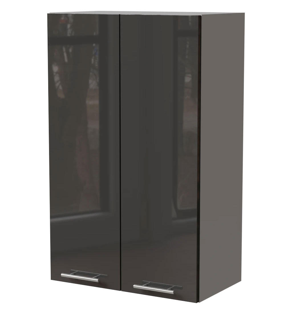 Feldmann-Wohnen Küchenhängeschrank Graphit, Grau 60x96x32.5 cm