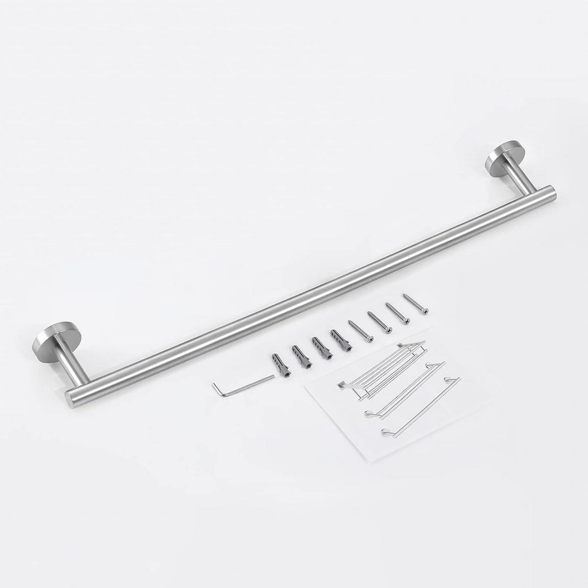 HANDTUCHHALTER Edelstahl gebürstet 60 cm - Grau, Metall (12.7/61/3.8cm)