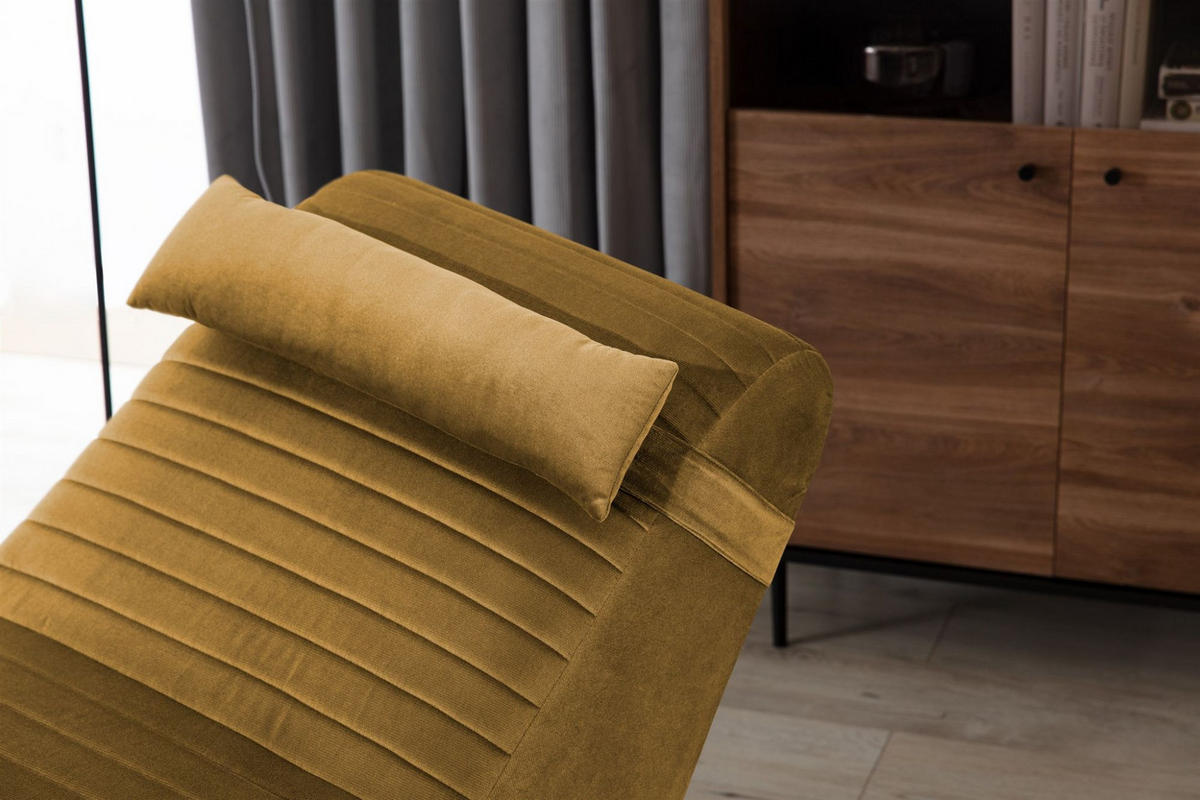 RELAXLIEGE Abramo In Kronos - Currygelb, Holzwerkstoff/Textil (73/80/170cm) - Fun Möbel