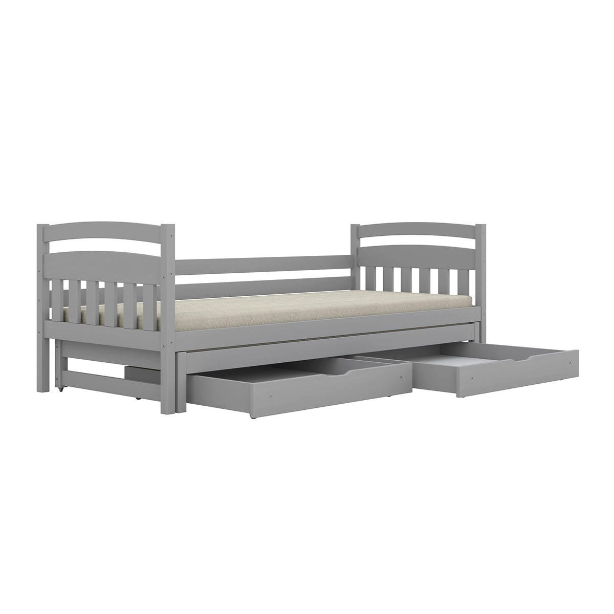 BETT 90/200 Tosia Grau - Grau, Holz (90/200cm) - Petits-meubles