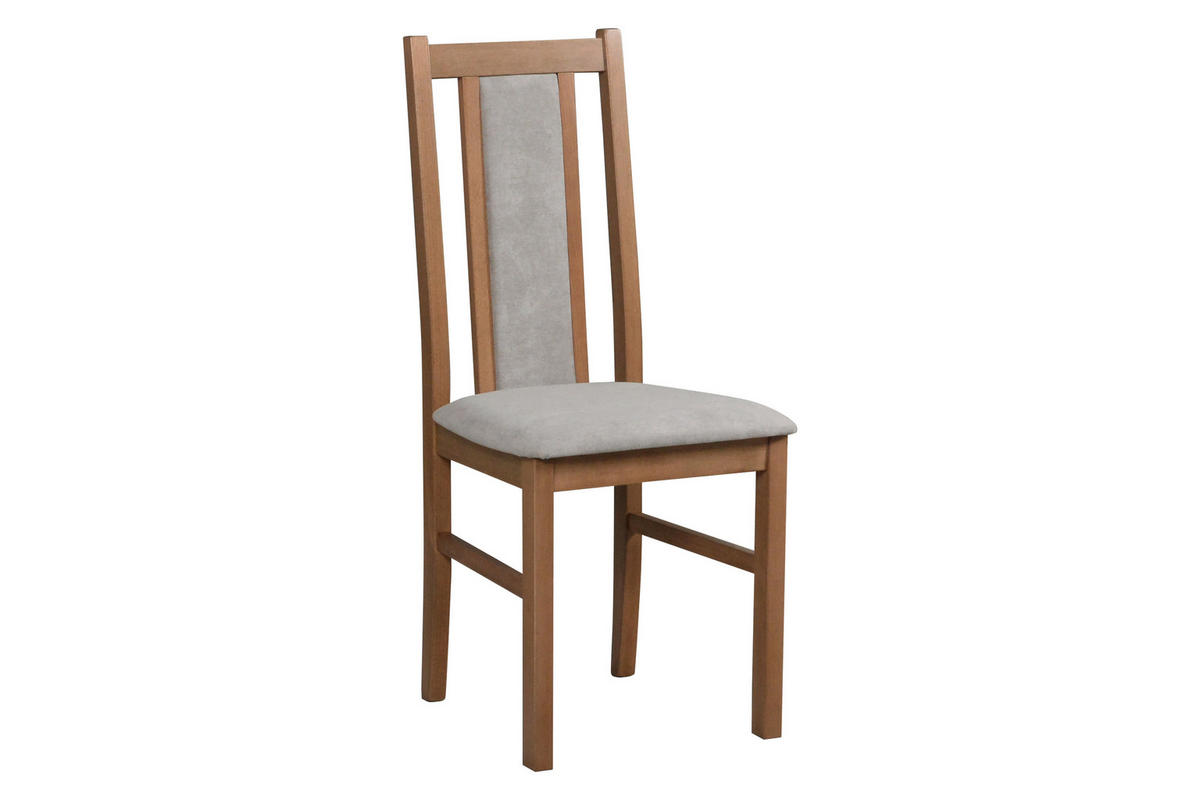 ESSZIMMERSTUHL - 4er-Set Bos 14 hell nussbaum soro 23 - Hellbraun/Beige, Holz (43/94/40cm) - Leaf Design