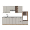 KÜCHENZEILE Fame-Line GrauBeige/Goldkraft Eiche 280 cm, AP Anthrazit - Honigeiche/Greige, Holzwerkstoff (280/81.6/60cm) - Vicco