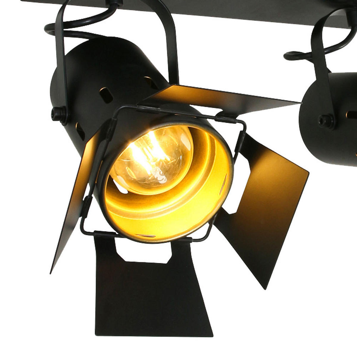 LED DECKENLEUCHTE Metall Schwarz Gold - Schwarz, Metall (23/22/33cm)