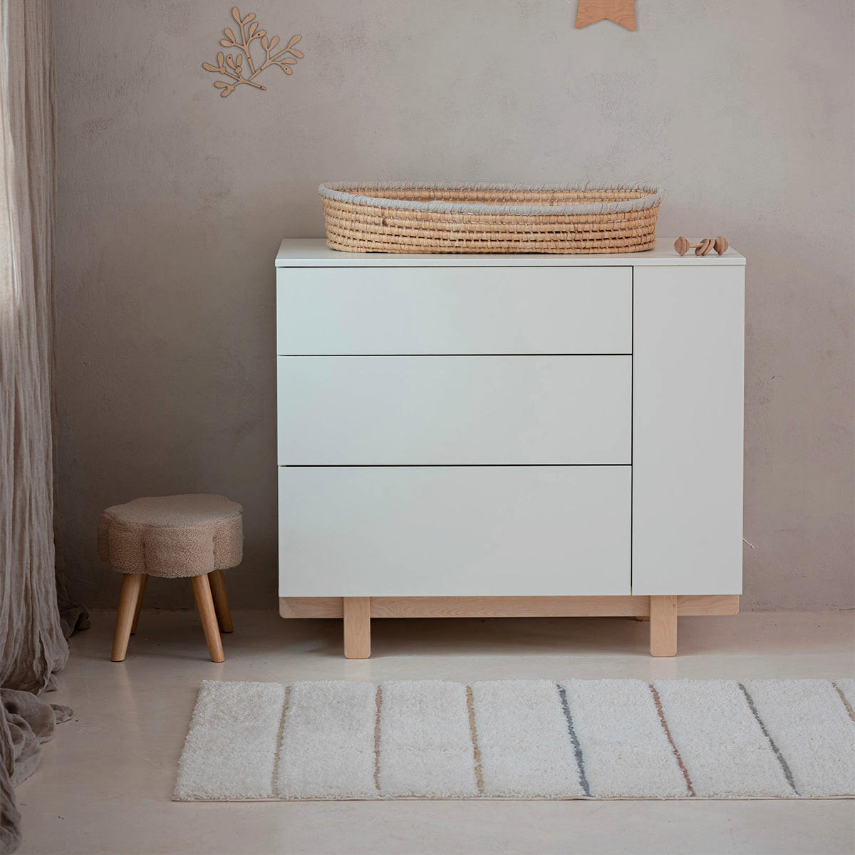 OTROŠKA KOMODA Romy Bela - bela, leseni material (115/92/53cm) - Petits-meubles