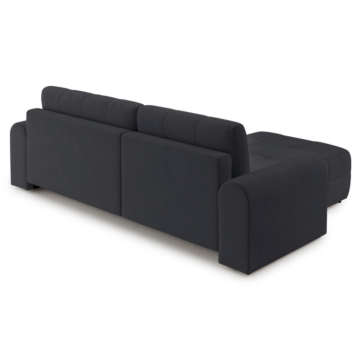ECKSOFA Simolla Anthrazit links - Dunkelgrau/Schwarz, Kunststoff/Textil (268/180cm) - Selsey