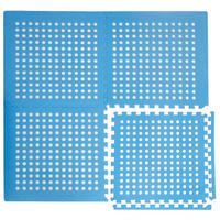 POOLMATTEN 1,59m² 4 EVA Matten 62 cm Blau - Blau, Kunststoff (62/62cm) - eyepower