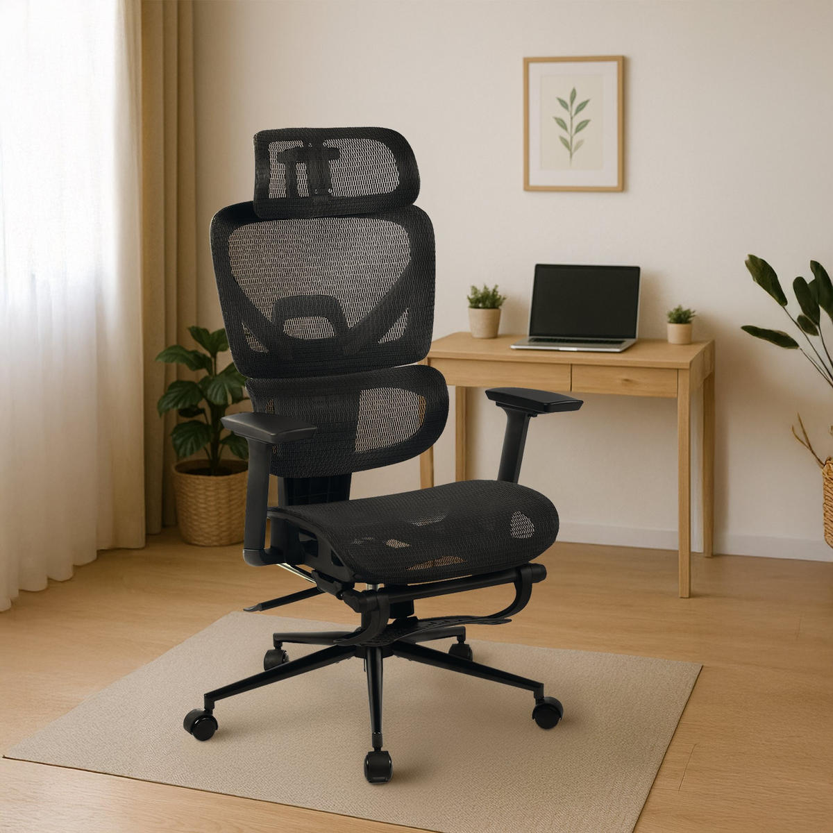 DREHSTUHL Stoff Schwarz - Schwarz, Textil/Metall (68/114/72cm) - CLP