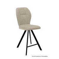 THEKENSTUHL (4er-Set) Denicha 51x109x60 Schwarz/Natur - Schwarz/Naturfarben, Kunststoff (60/109/51cm) - 58aufmkessel