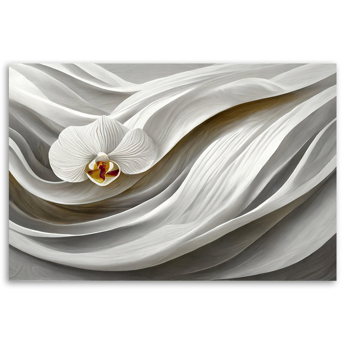 KUNSTDRUCK Weiß 120/80 cm - Weiß, Textil (120/80cm) - KUNSTLOFT