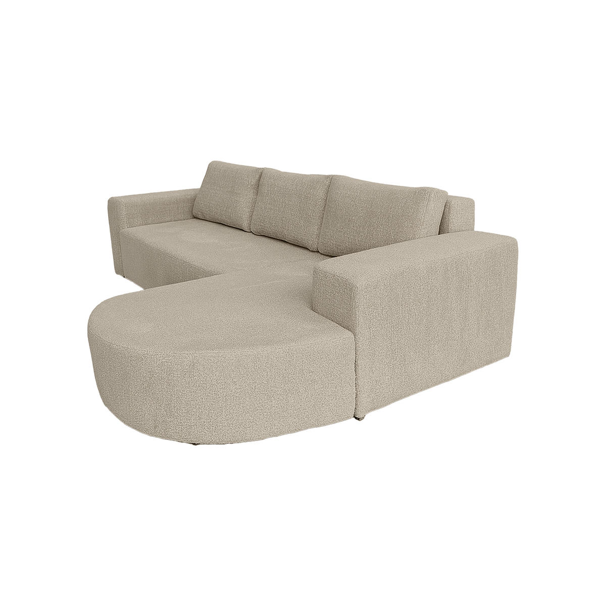 ECKSOFA Tolga mit Schlaffunktion, Taupe - Greige, Textil (270/162cm) - Fedve