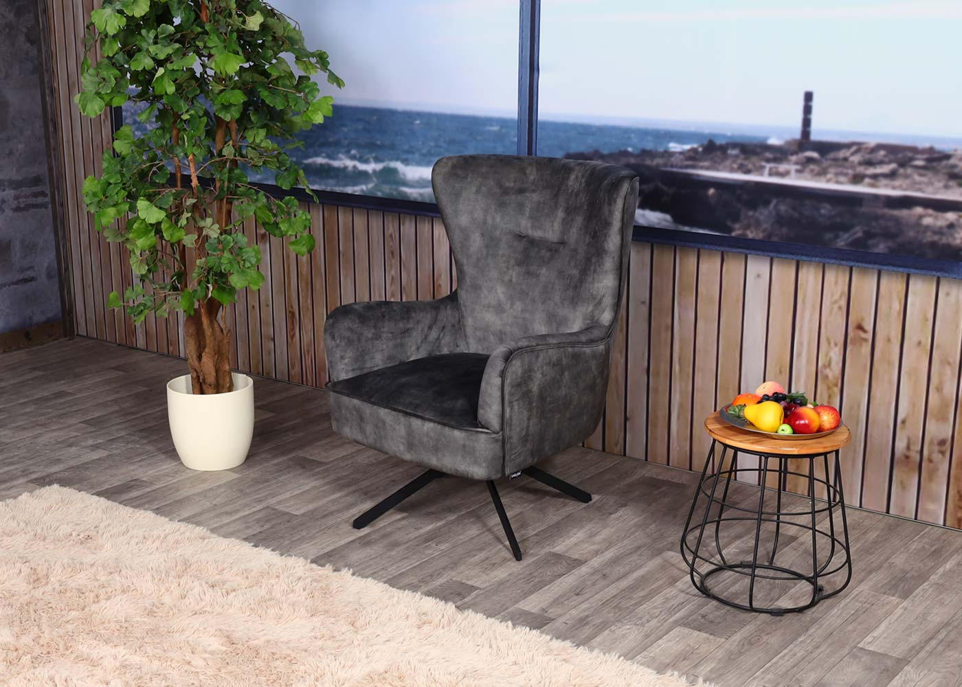 LOUNGE-SESSEL Grau - Grau, Textil (75/99/65cm) - MCW