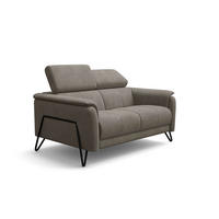 SOFA RODEN 2-Sitzer, beige, Veloursstoff - Beige, Holz/Textil (152/82/103cm) - Wozimo