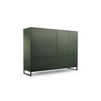 KOMMODE Genua mit 5 Türen, Sideboard in Farbe: Grün, Schrank in Größe: 160 x 120 x 45 cm - Grün, Holzwerkstoff (160/120/45cm) - Agmat-Furniture