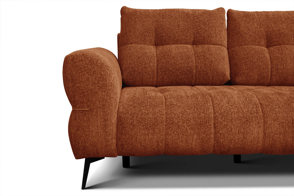SOFA SALVINI 2,5-Sitzer, orange - Orange, Holz/Textil (206/88/99cm) - Courtois Laville