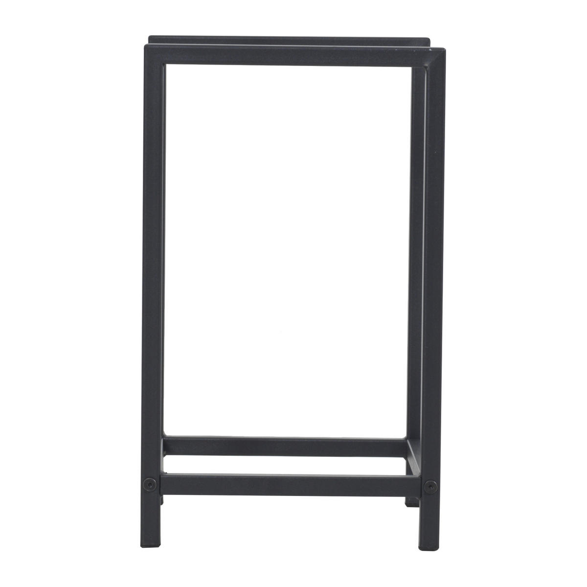 KAMINHOLZREGAL Torsås - Schwarz, Metall (40/50/30cm) - [en.casa]