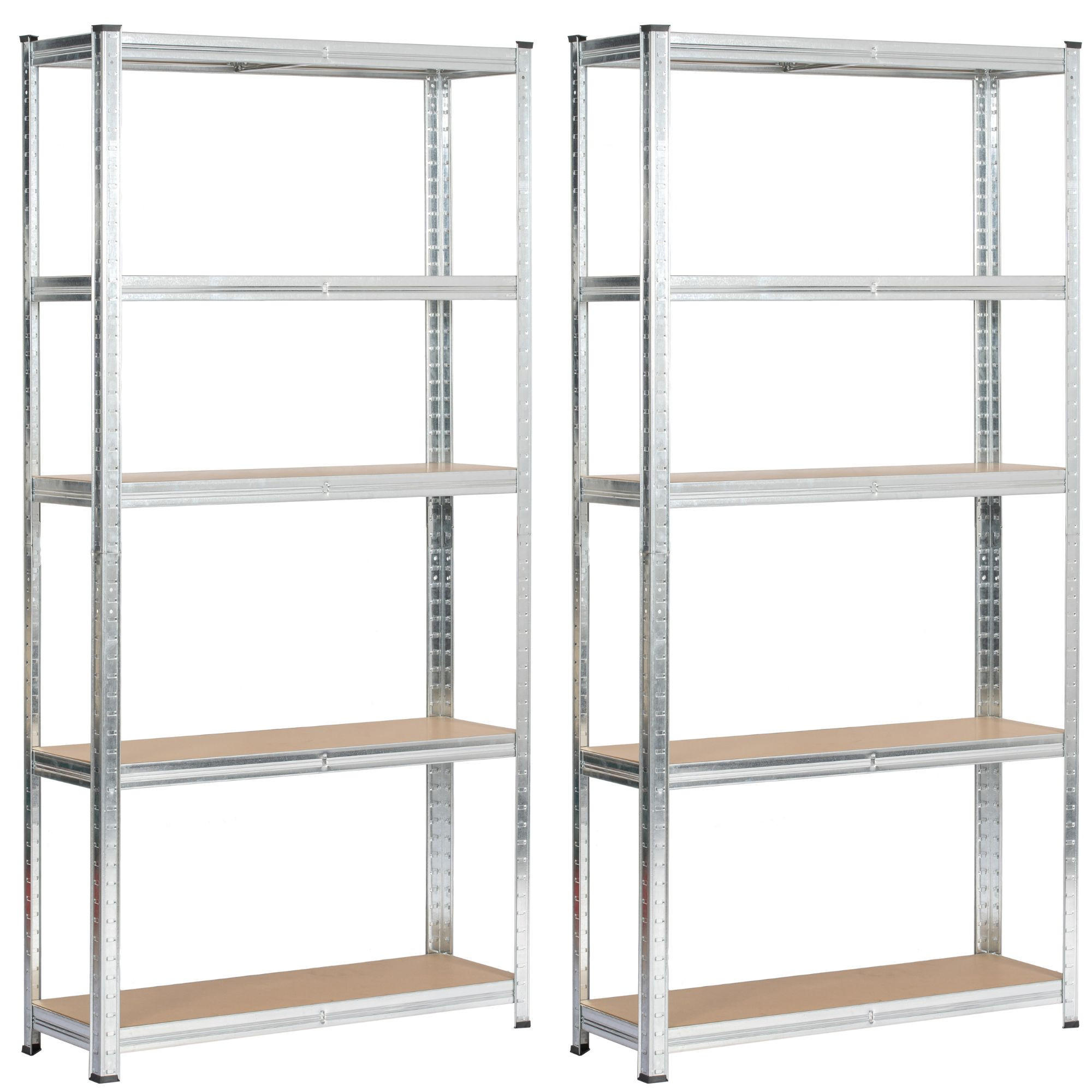 SCHWERLASTREGAL galvanisiertes Silber 90x30x180 cm - Silberfarben, Metall (90/180/30cm) - Akord