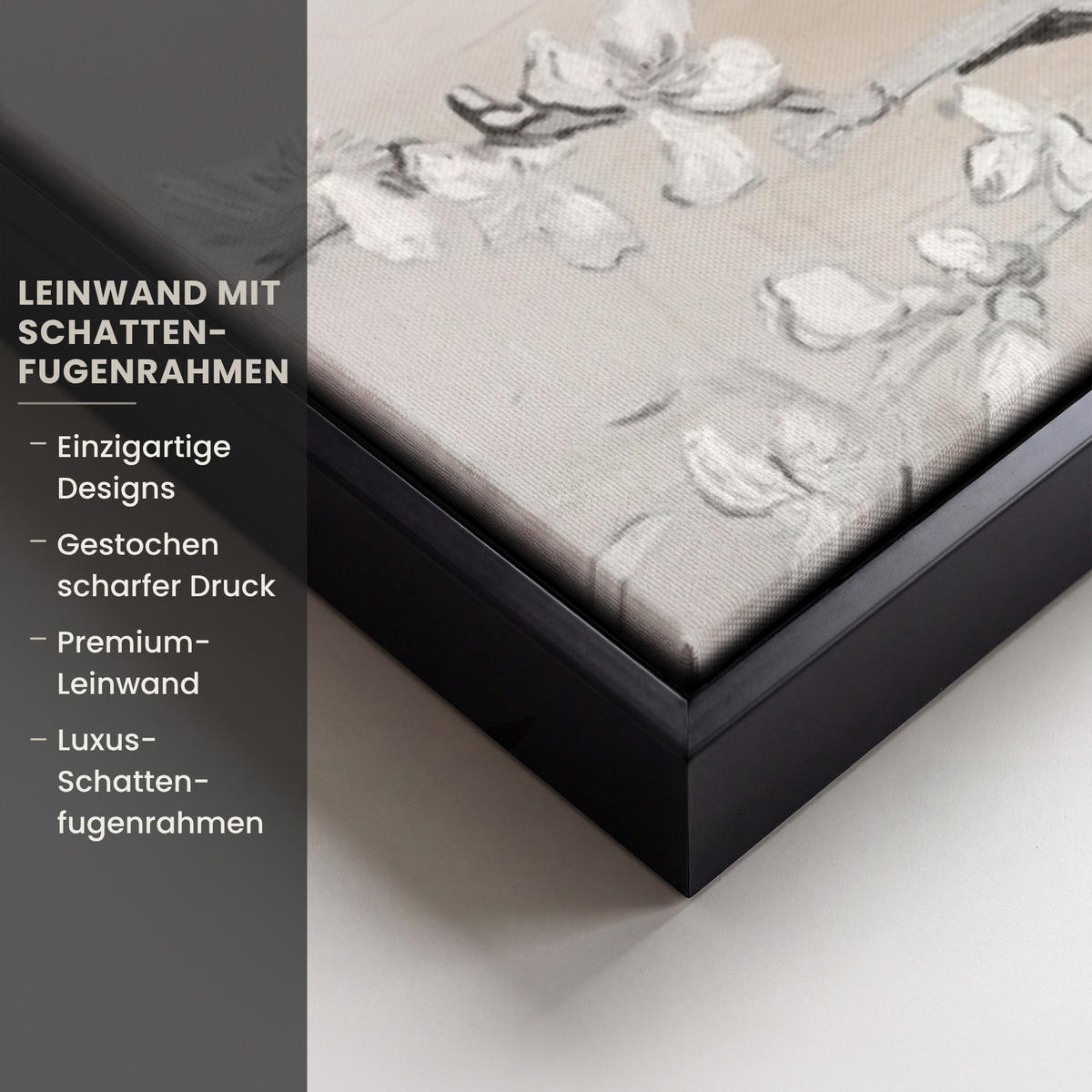 LEINWAND Bilder mit Rahmen - Mandelblüte - Kunst - Van Gogh - Beige - Abstrakt - 90x60 - Braun, Textil (90/60cm) - MuchoWow