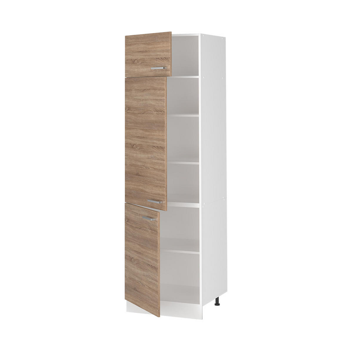 DULAP ÎNALT R-Line, Sonoma/Alb, 60 cm - stejar Sonoma/alb, compozit lemnos (60/206.8/57.2cm) - Vicco