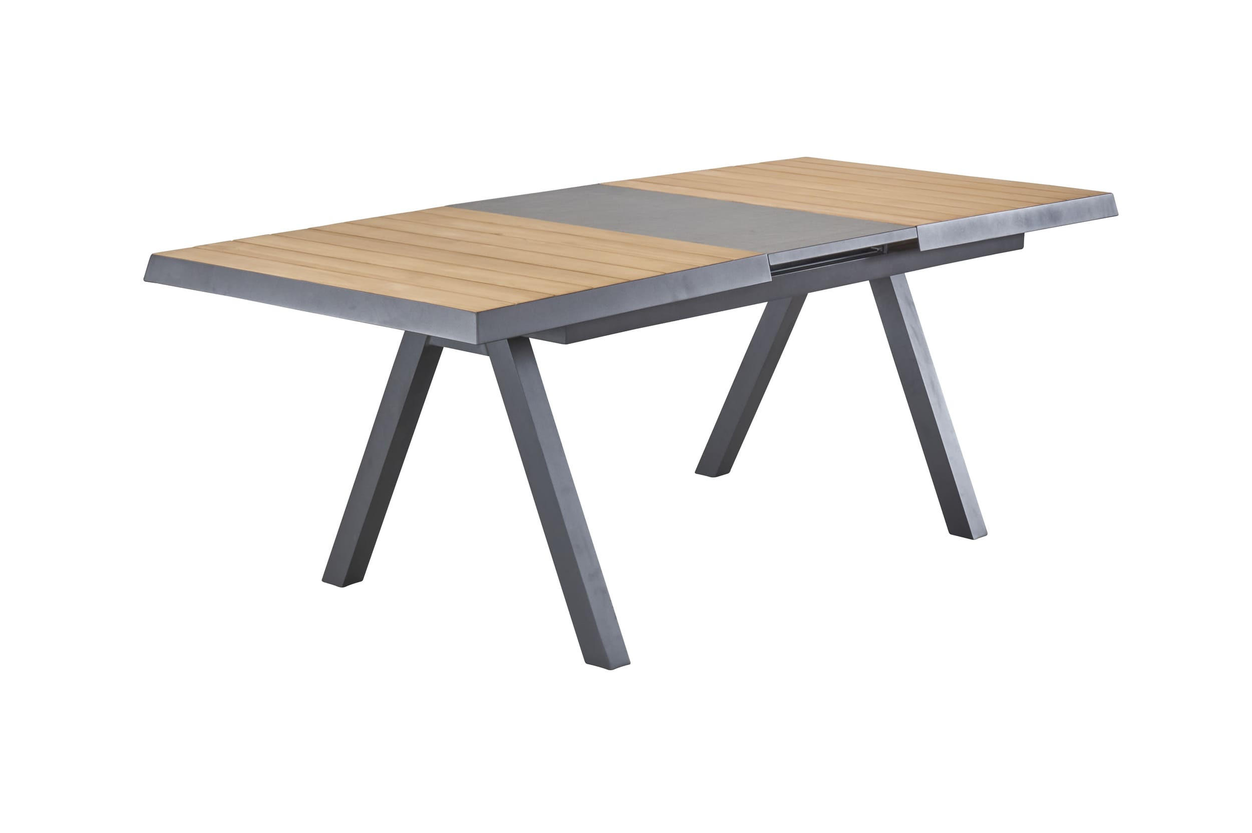 GARTENTISCH Texas 160/210x100x75cm, Teakholz, Anthrazit - Anthrazit, Holz (100/210/75cm) - dasmöbelwerk