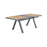 GARTENTISCH Texas 160/210x100x75cm, Teakholz, Anthrazit - Anthrazit, Holz (100/210/75cm) - dasmöbelwerk