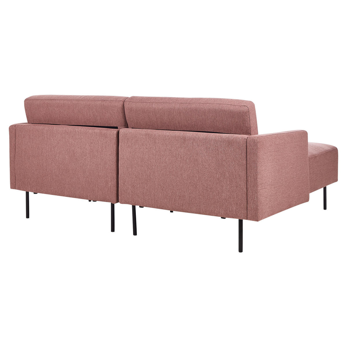 2-SITZER-ECKSOFA Polyester Rosa linksseitig Breda - Pink, Textil (192/155cm) - Beliani