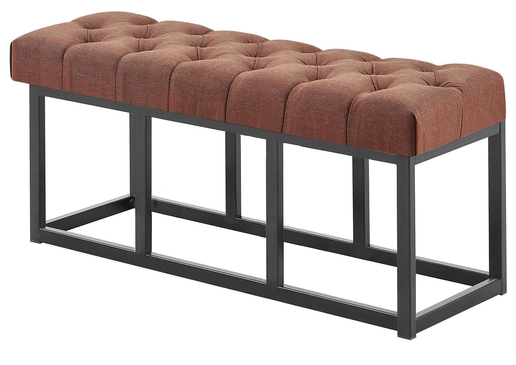 SITZBANK 100/38 cm Stoff Braun - Schwarz/Braun, Textil/Metall (100/46/38cm) - CLP