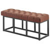 SITZBANK 100/38 cm Stoff Braun - Schwarz/Braun, Textil/Metall (100/46/38cm) - CLP