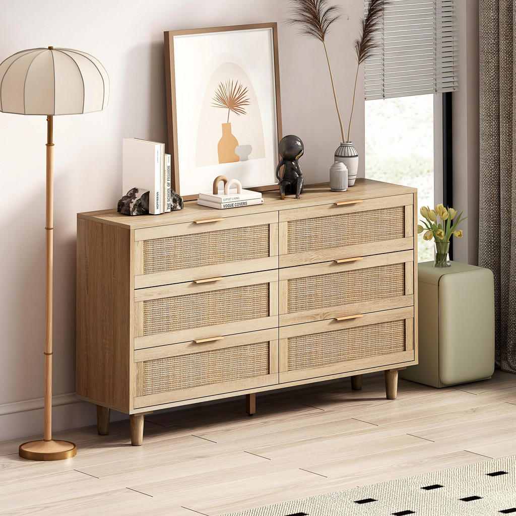 Thumbnail - Urban Meuble Mehrzweckschrank, Hellbraun, Holzwerkstoff, Rechteckig, 40x75x130 cm, Wohnzimmer, Kommoden & Sideboards, Ko...