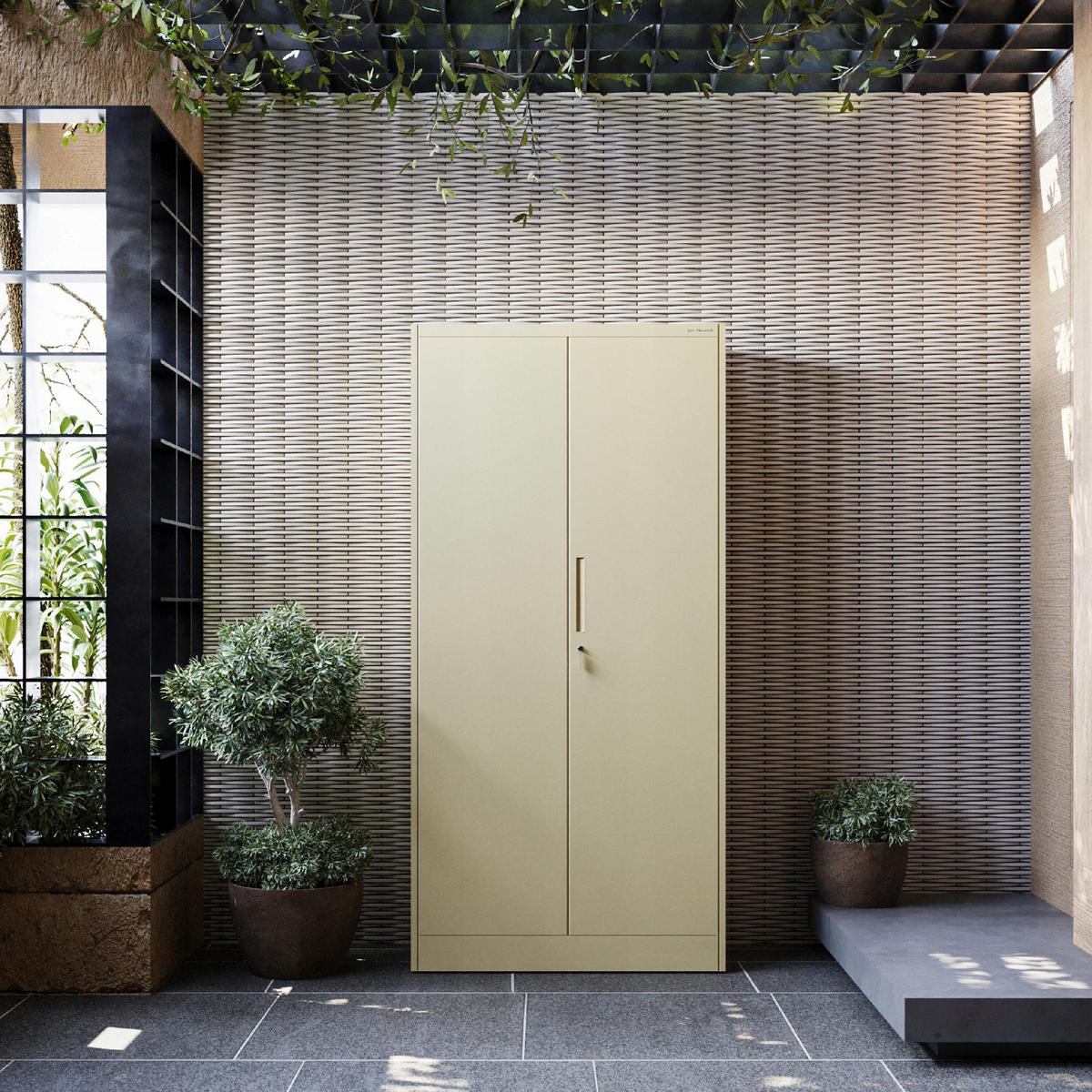 AKTENSCHRANK JAN H - Beige, Metall (90/195/40cm) - Jan Nowak