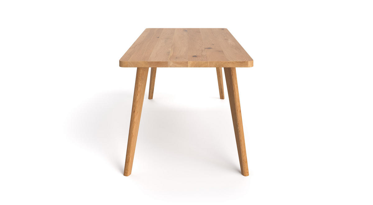 ESSTISCH Grace aus massivem Eichenholz 220x80 cm - Eichefarben/Braun, Holz (220/80/75cm) - Danzz