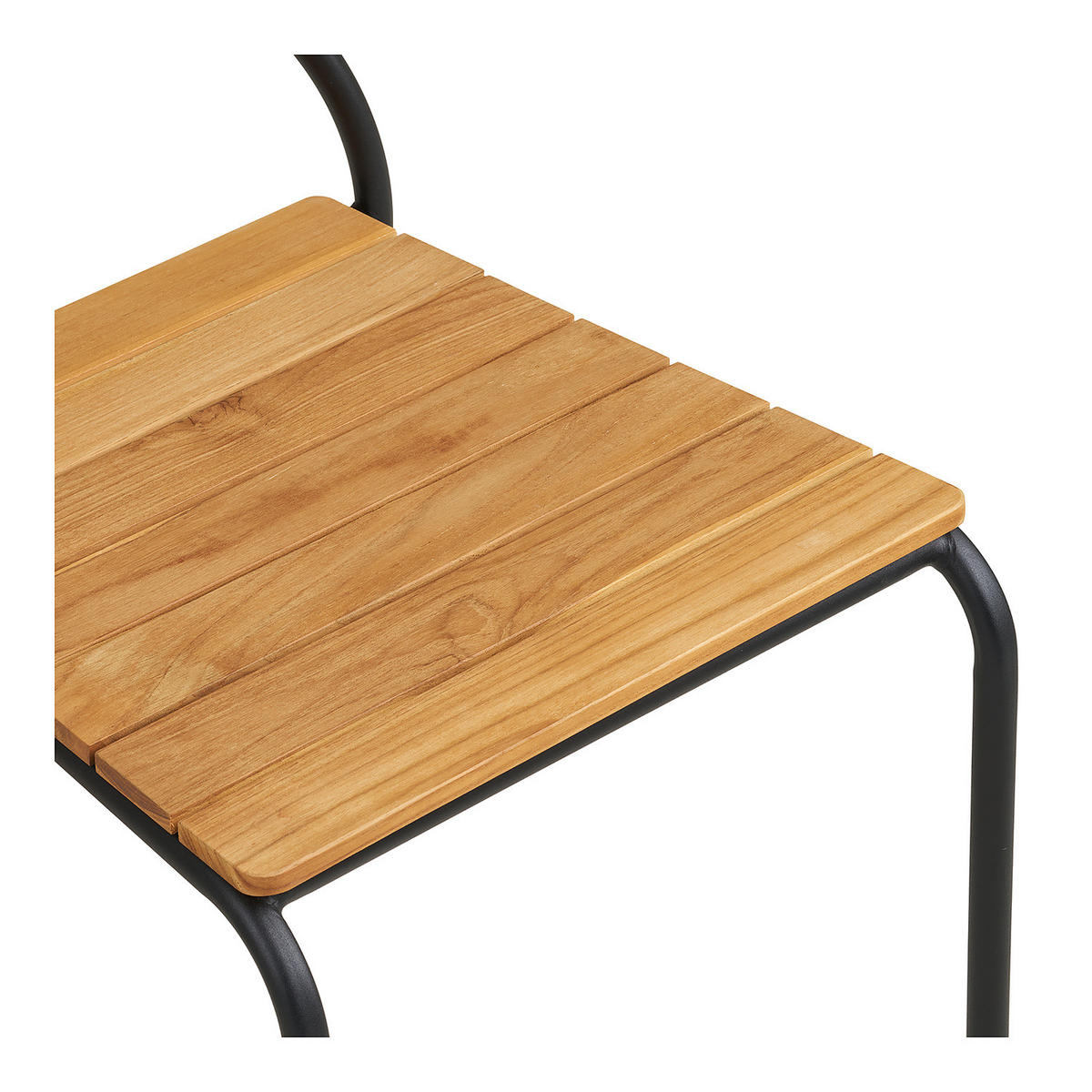 GARTENSTUHL - 4er-Set - Schwarz - Braun - Polyester - Stahl - 53 x 83 x 55 cm - Schwarz/Braun, Kunststoff/Metall (53/83/55cm) - home24