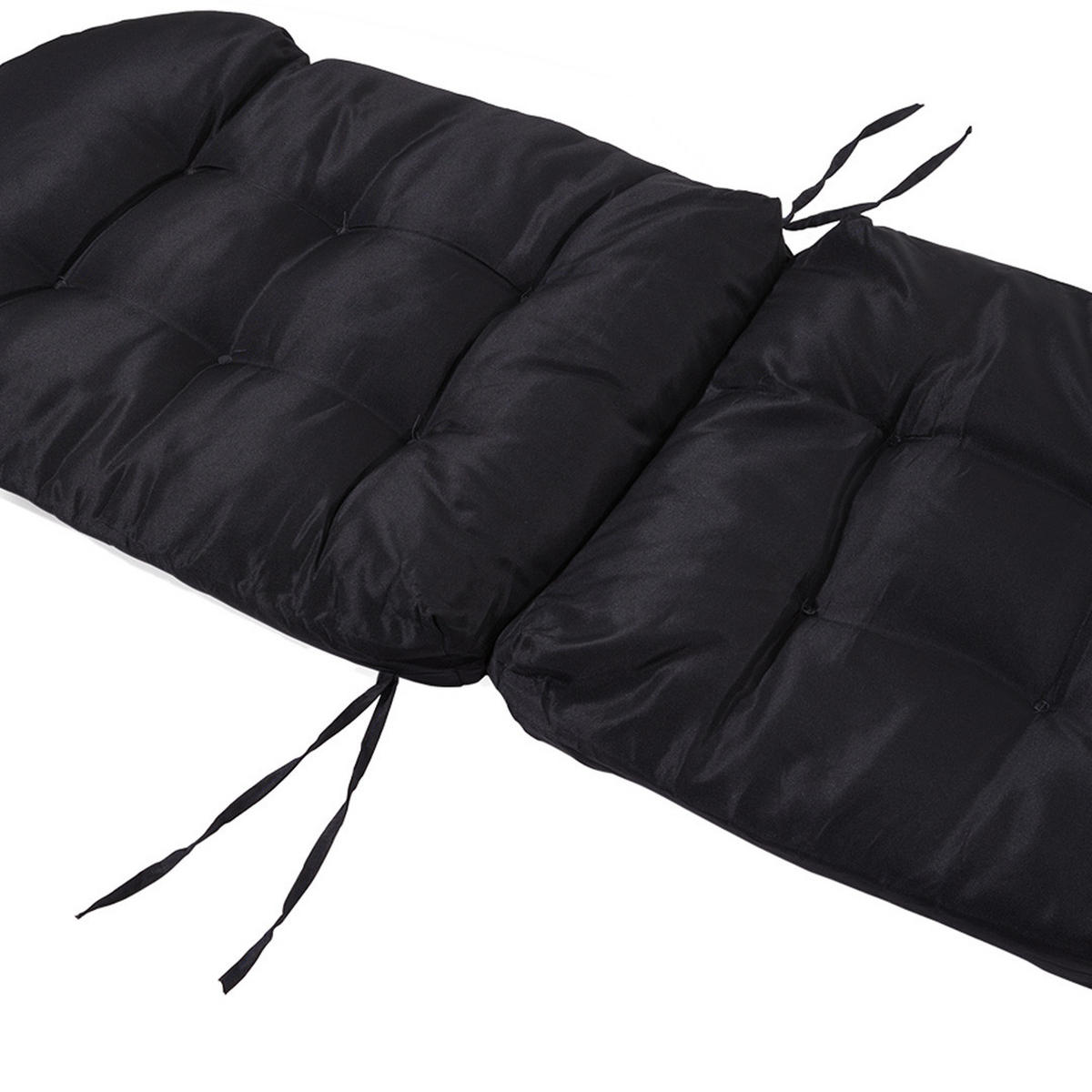 STUHLKISSEN aus Polyester PP-Baumwolle in Schwarz Wasserfest 125 x 53 cm - Schwarz, Textil (53/125cm) - Livingandhome