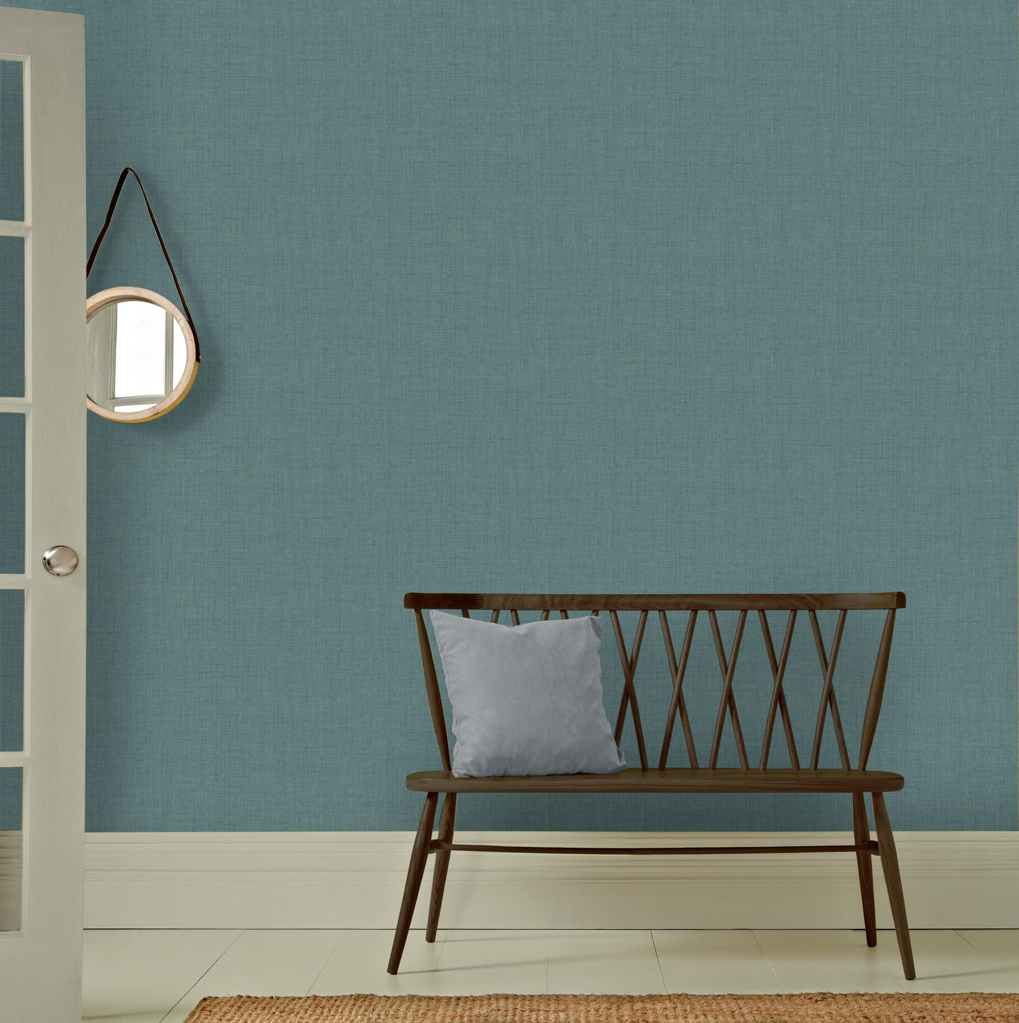 VLIESTAPETE Matt Textil Soft Blau - Blau, Papier/Kunststoff (52/1000cm) - Superfresco Easy