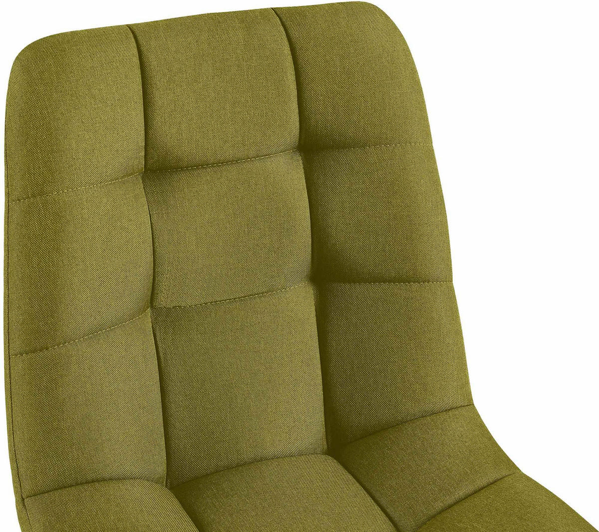 STUHL 4er Set Stoff Grün - Schwarz/Grün, Textil/Metall (45/84/55cm) - CLP