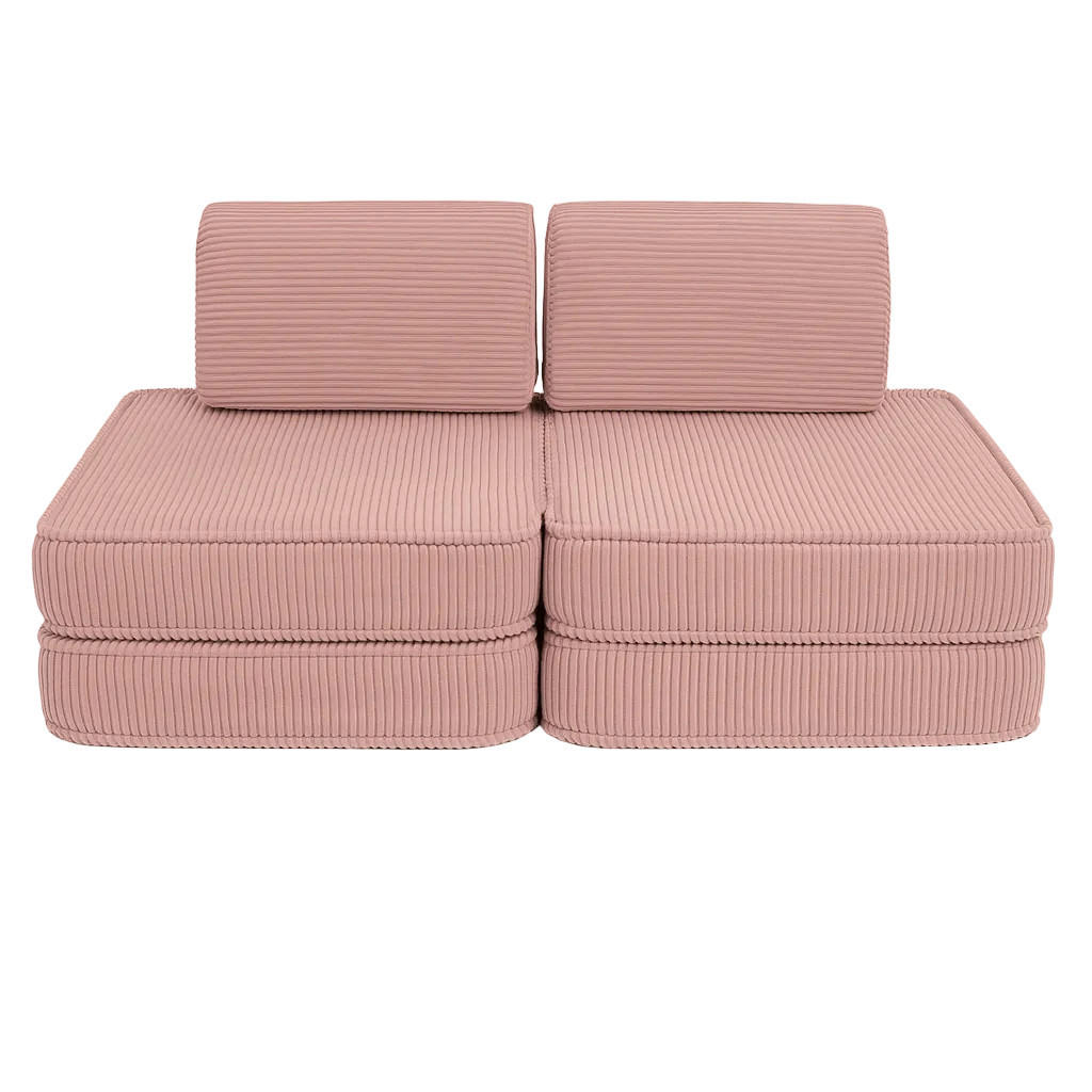 KINDERSOFA AESTHETIC 120 cm Cord Rosa 4 Stk - Rosa, Textil (60/12.5/120cm) - MeowBaby