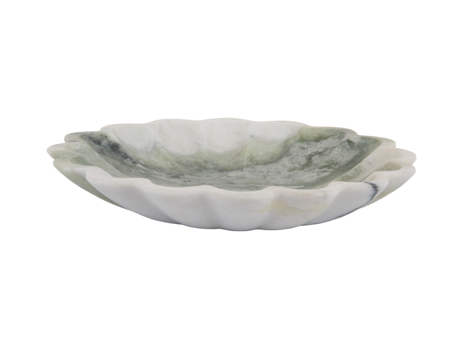 SCHALE Flower 30/30/6 cm - Grün, Naturmaterialien (30/6cm) - Present Time