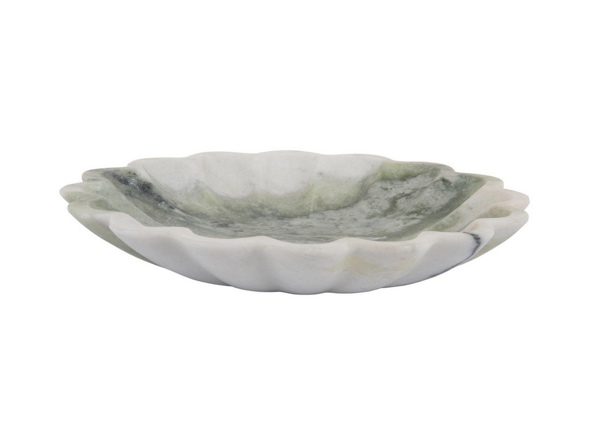 SCHALE Flower 30/30/6 cm - Grün, Naturmaterialien (30/6cm) - Present Time