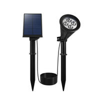 SOLARSPOT SPIKY schwarz - Schwarz, Kunststoff (10/10/42cm) - Lumisky