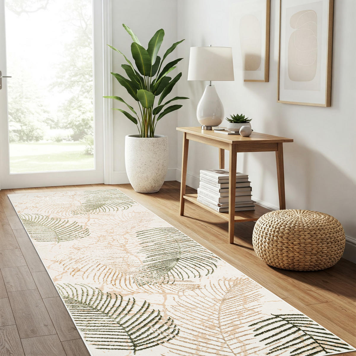 TEPPICHLÄUFER CRYSTAL hellgrün natur 80/300 cm - Hellgrün, Textil (80/300cm) - Tapiso