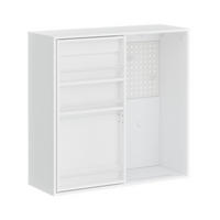 WANDSCHRANK mit Tür und Lochwand STR16-W - Weiß, Holzwerkstoff (25.1/70.2/70cm) - SoBuy